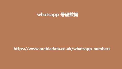 WhatsApp 号码数据